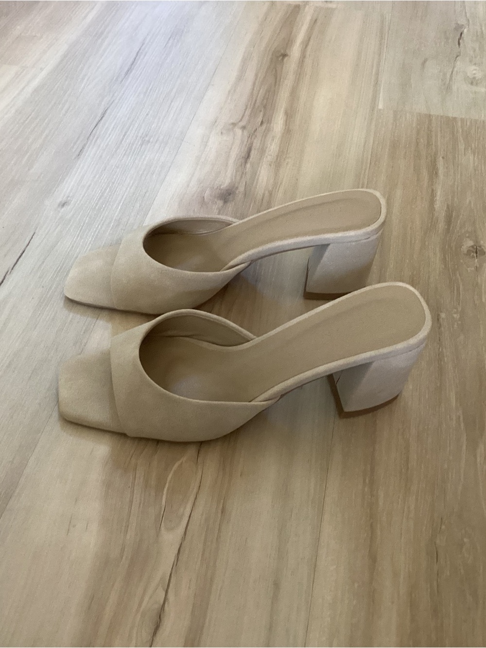 Women’s Nude Block Heel Slide Sandals